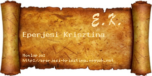 Eperjesi Krisztina névjegykártya